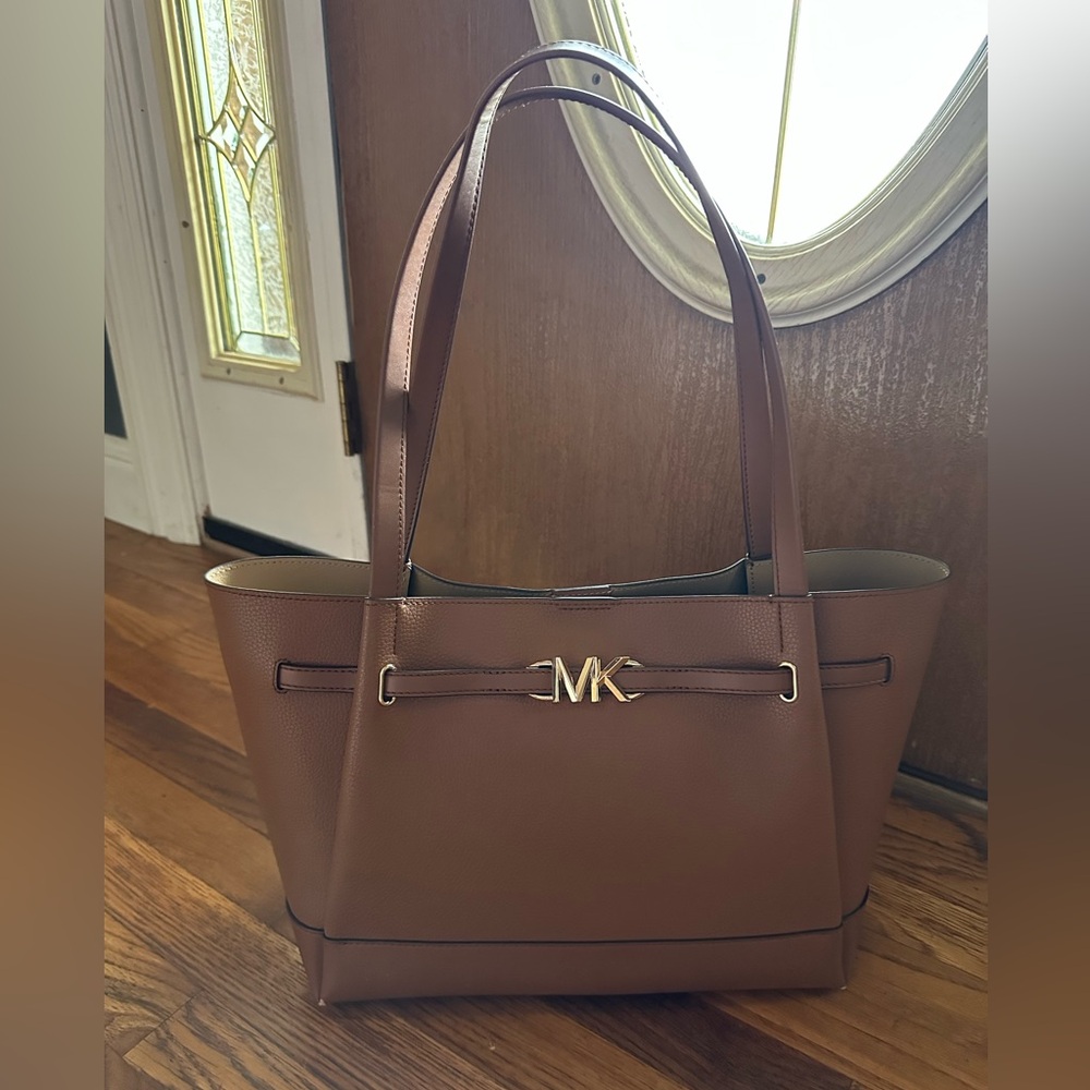 Michael Kors Reed Leather Large Belted Tote
